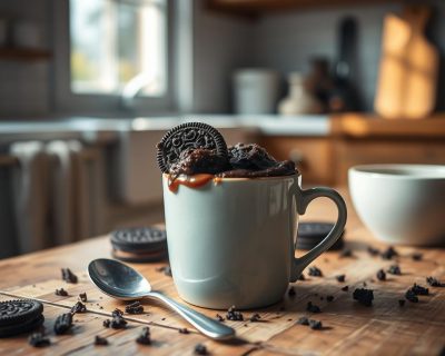 Easy 1 Minute Oreo Mug Cake Recipe - Just 2 Ingredients! 55 Popular Mug Cake Recipes