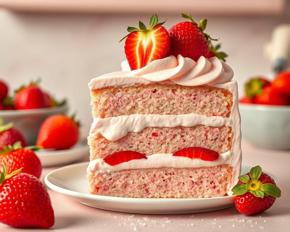 Delicious Fresh Strawberry Cake Recipe with Strawberry Buttercream 16 Delicious Fresh Strawberry Cake Recipe with Strawberry Buttercream